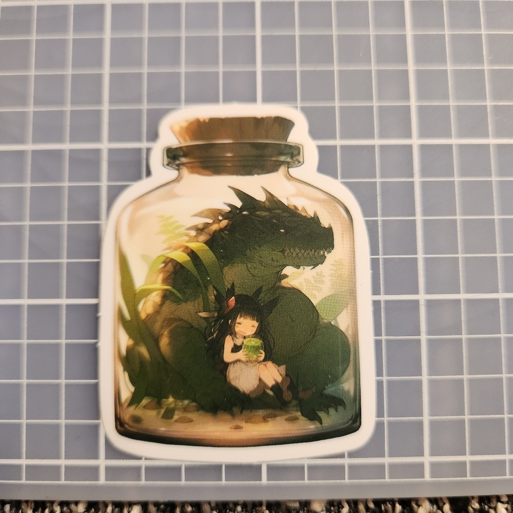 10/$10 Stickers Dragon Fantasy in a Bottle Anime